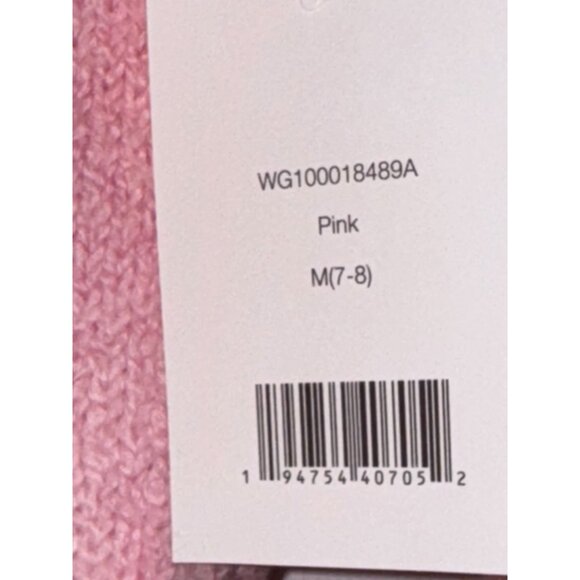 Sugar Moon Kids Fair Isle Sweater L (7-8) Pink & White Wool Blend Winter Knitwea - Picture 4 of 5